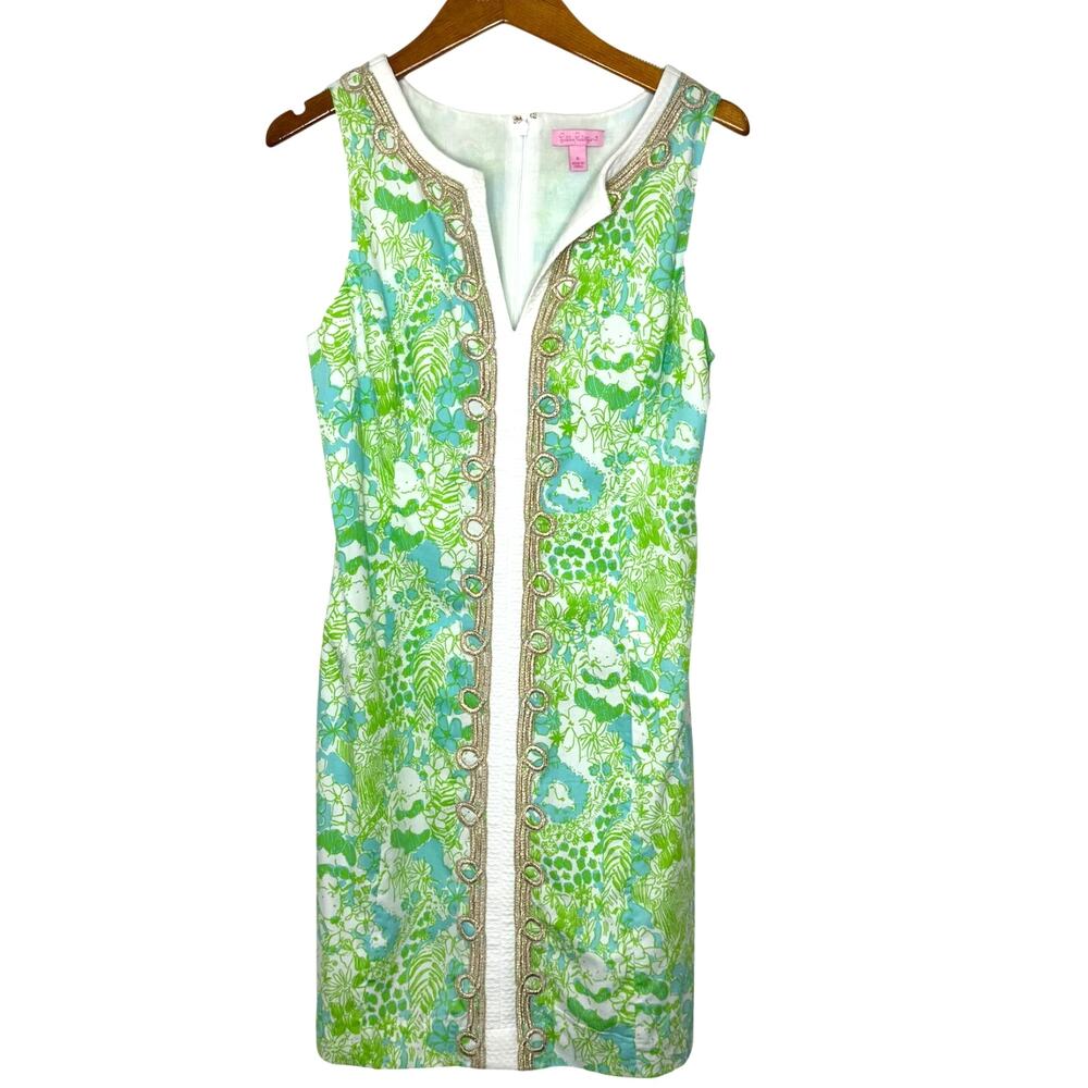 Lilly‎ Pulitzer Janice It's A Zoo Limeade Shift Dress